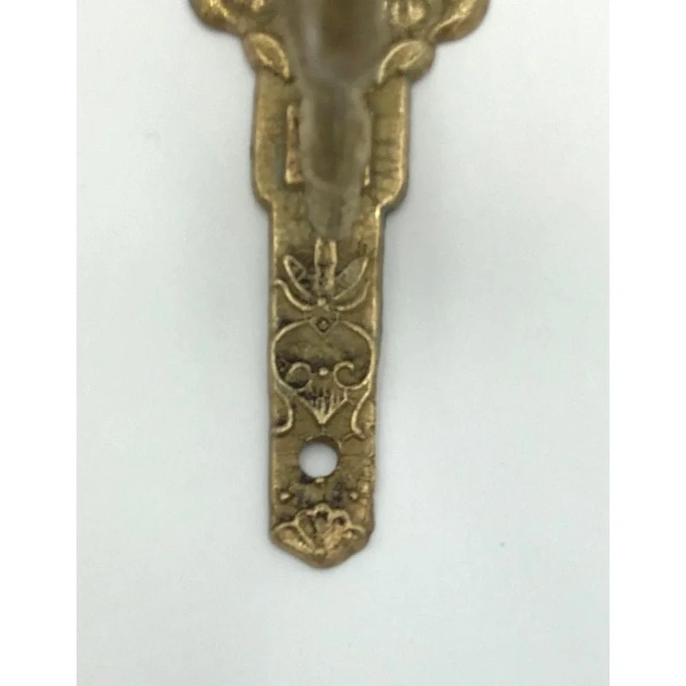 VTG Brass Dragon Sea Creature Wall Hooks Ornate Nautical Decor Set of 2 Coastal